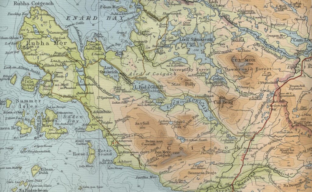 Achiltibuie Trout Fishing Map