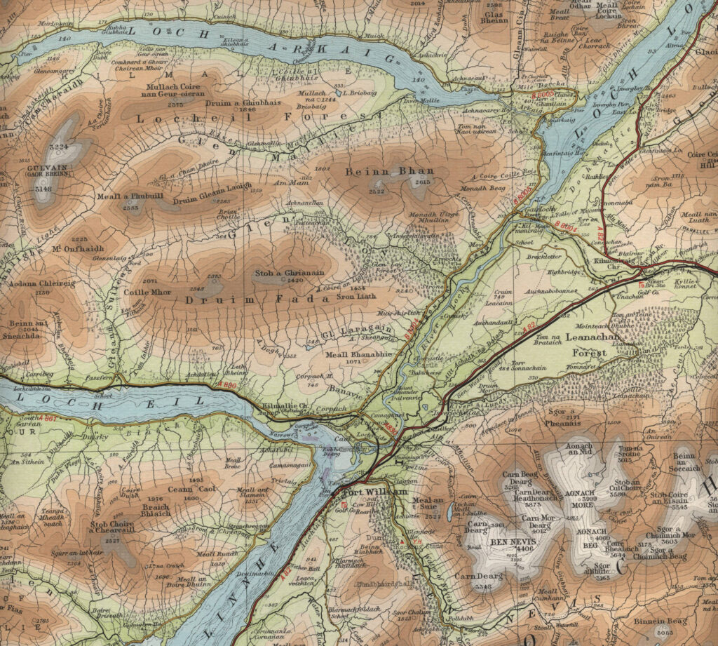 Fort William Trout Fishing Map