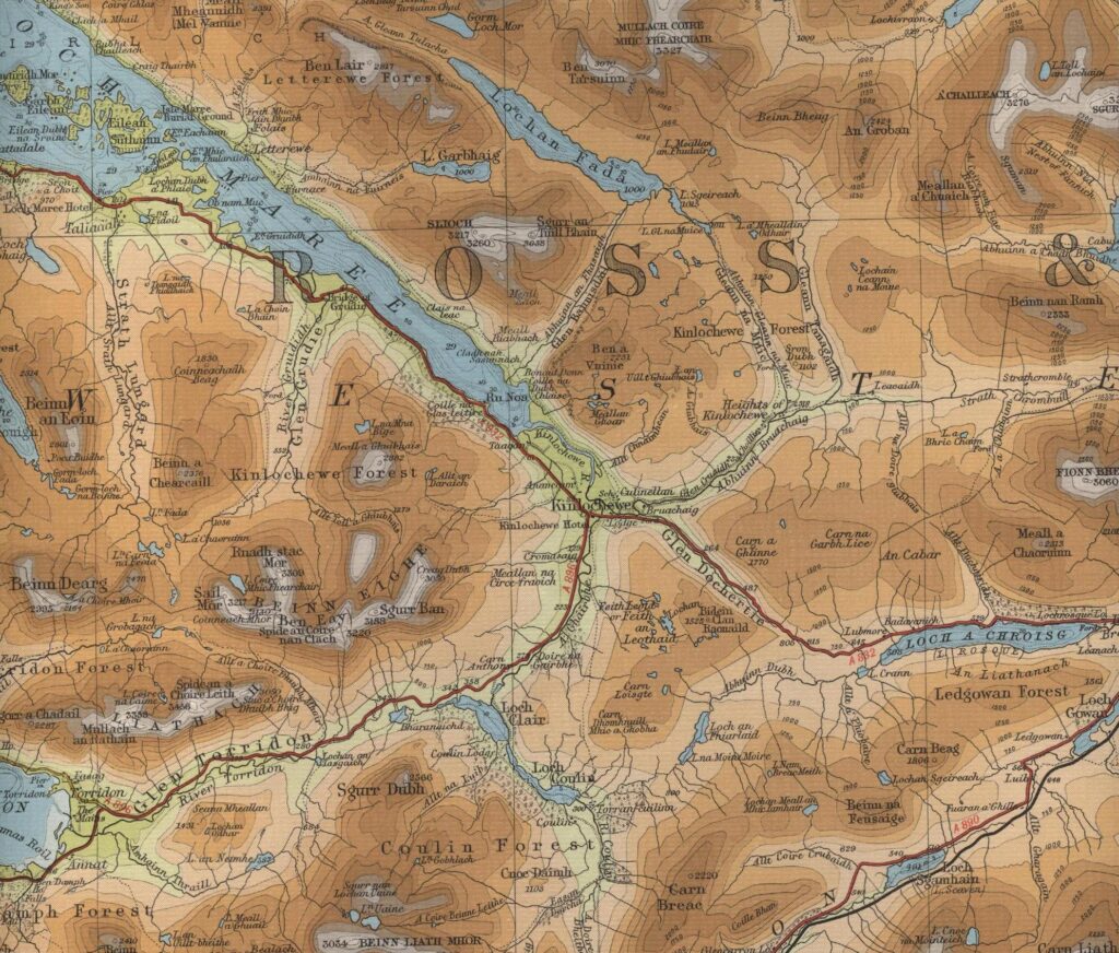 Kinlochewe Trout Fishing Map