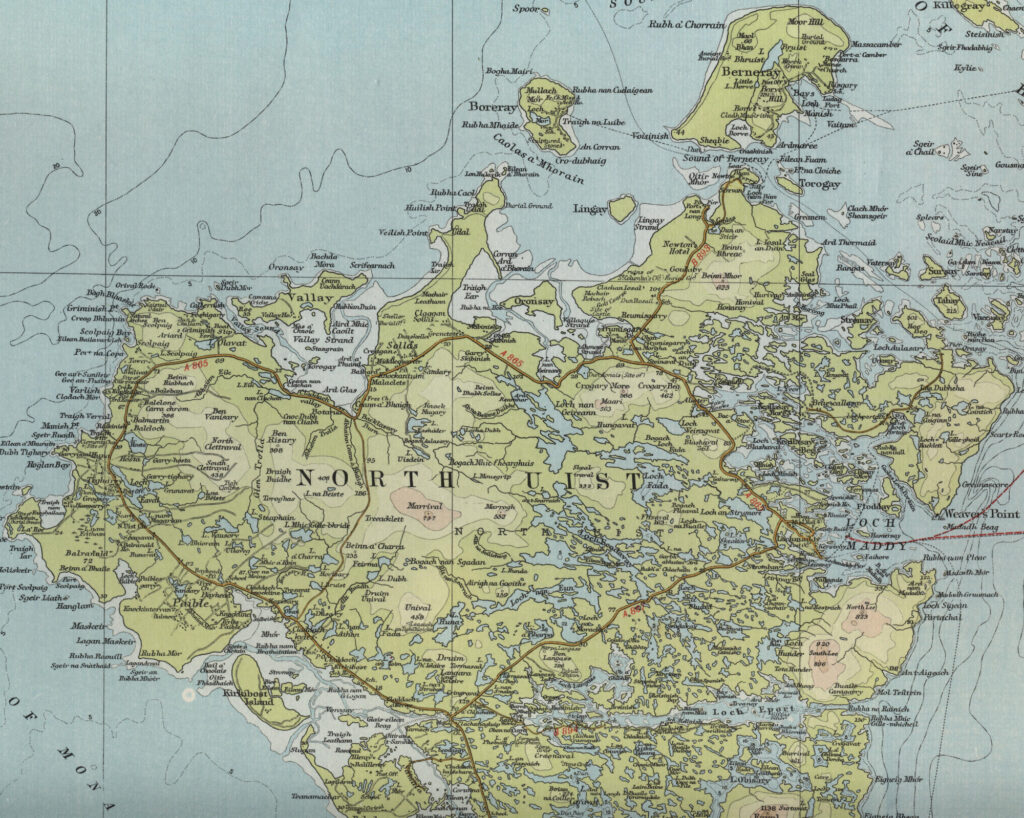 North Uist Trout Fishing Map