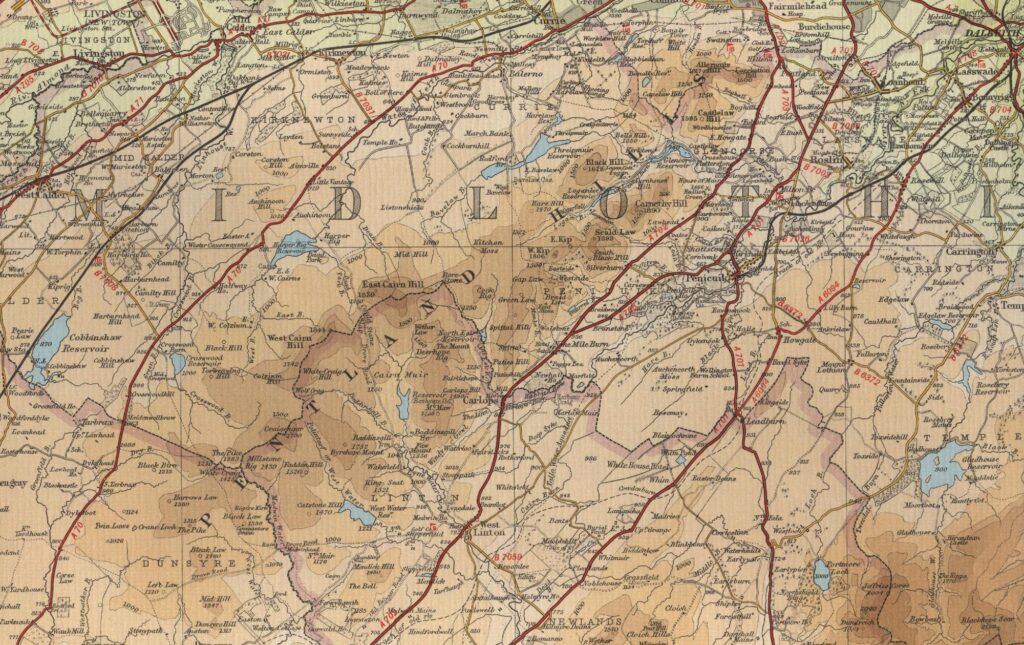 Pentland Hills Trout Fishing Map