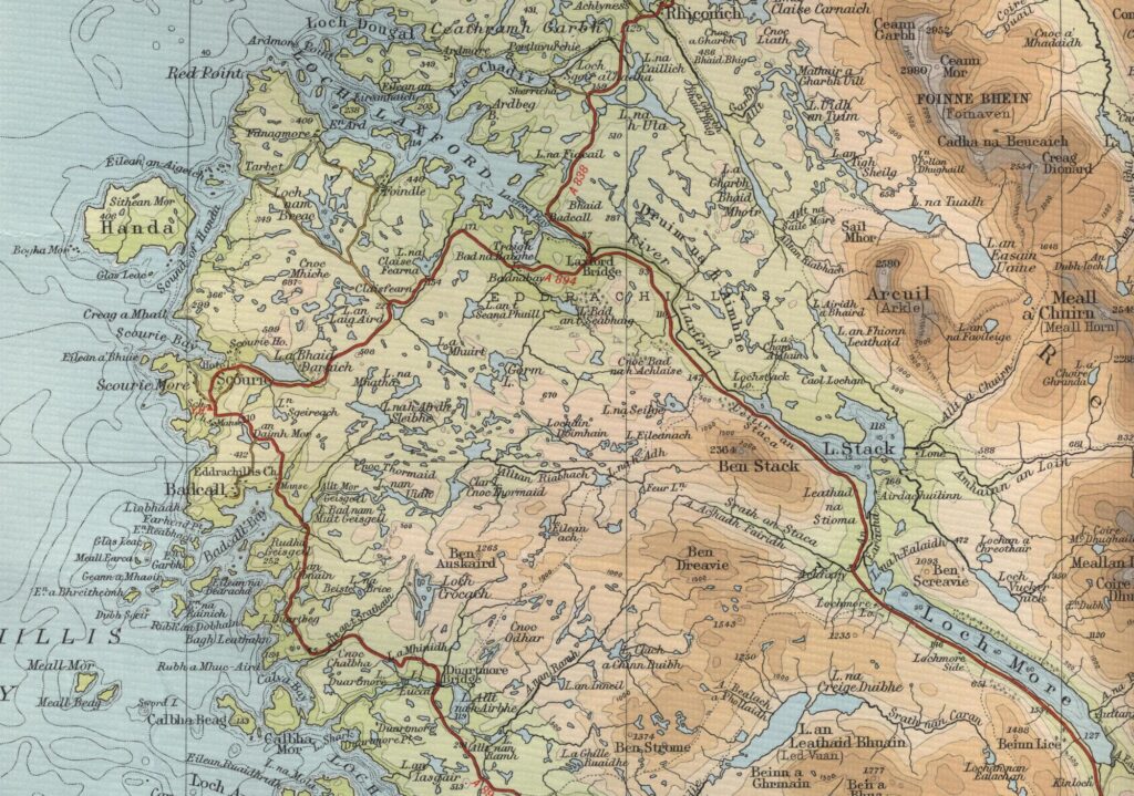 Scourie Trout Fishing Map